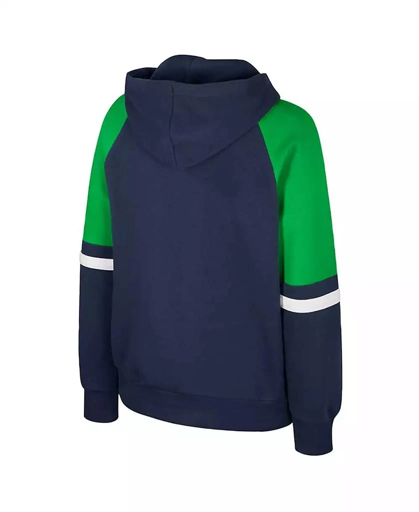 Colosseum Women's Navy Notre Dame Fighting Irish Oversized Colorblock Pullover Hoodie 3