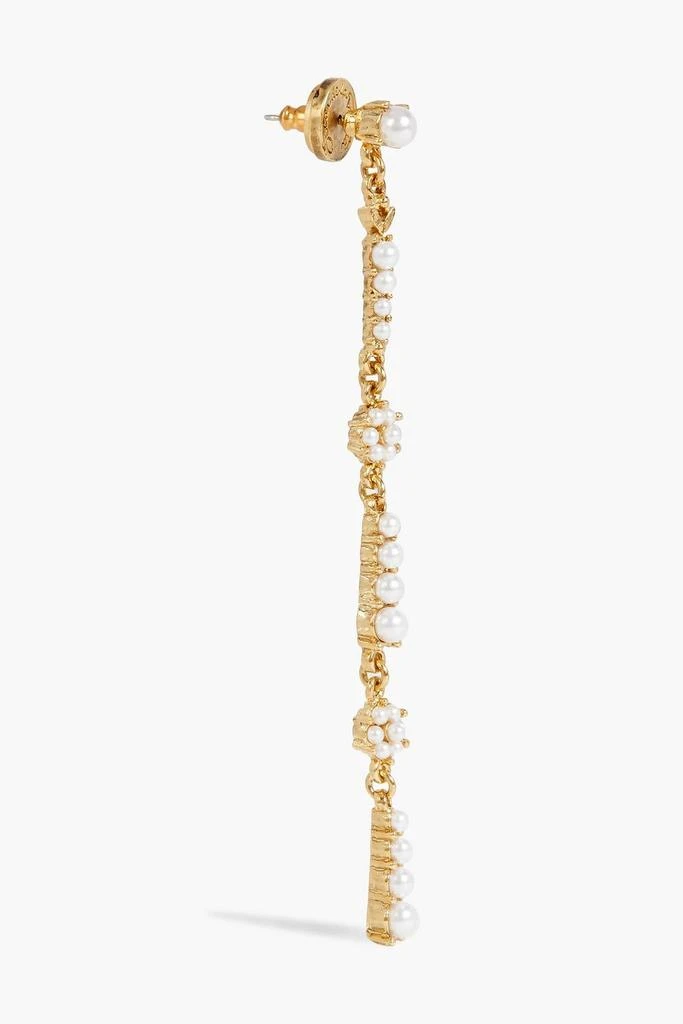 Oscar de la Renta Gold-tone faux pearl earrings 3