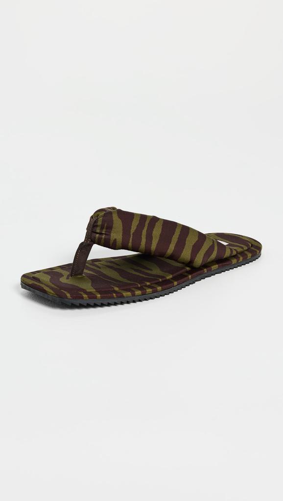 The Attico Rem Crystal Sandals In Black Fabric - Shoes