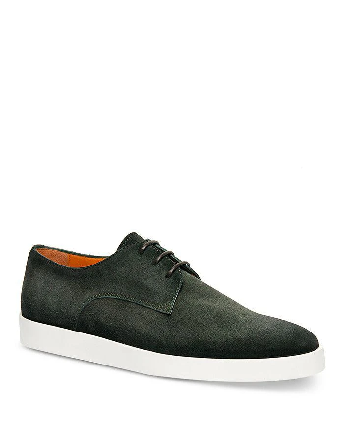 Santoni Men's Atlantis Green Suede Oxford Dress Shoes 3