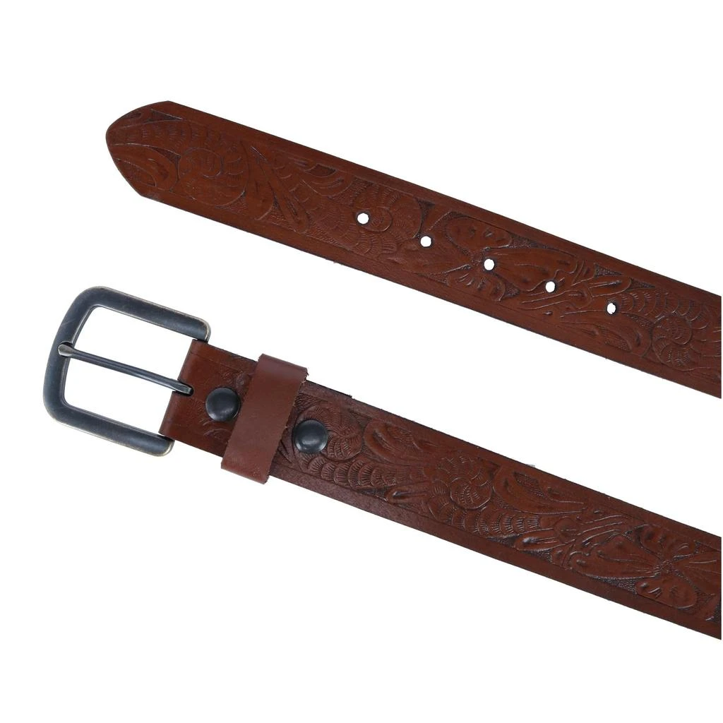 Wrangler Men's Morning Glory Tooled Western Belt 2