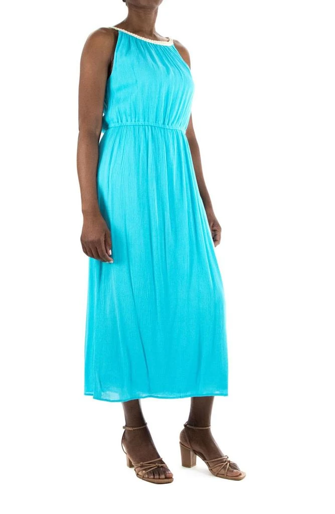 Nina Leonard Braided Neck Sleeveless Maxi Dress 4