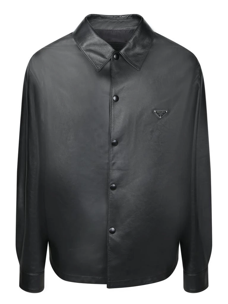 Prada Prada Triangle-Logo Button-Up Shirt 1