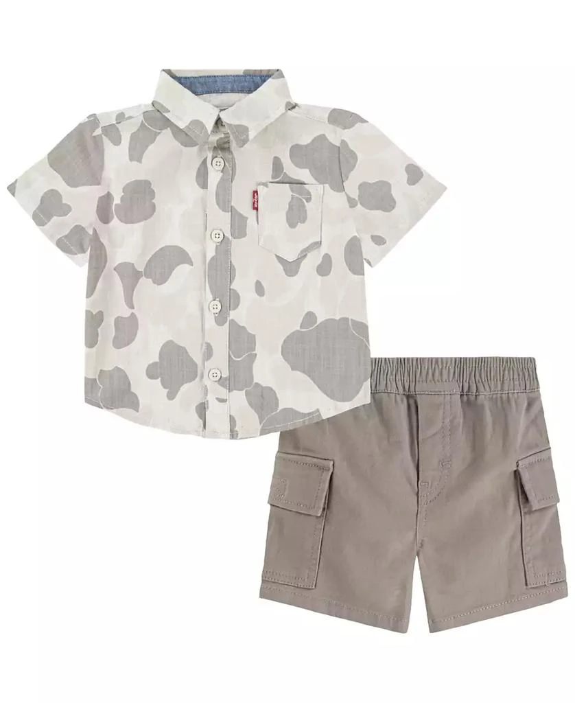 Levi's Little Boys 2-Piece Woven Shirt and Cargo Shorts 1