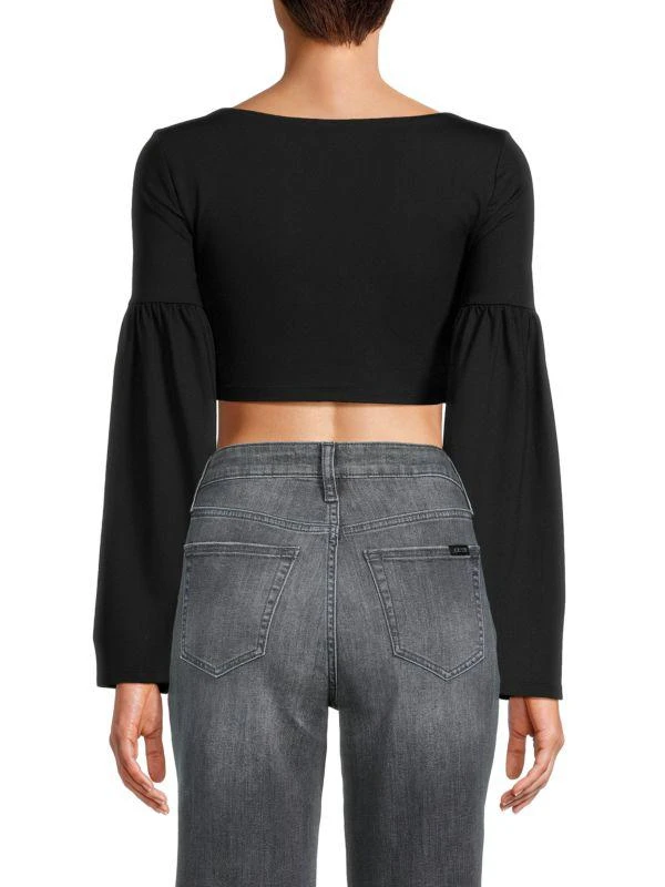 Susana Monaco Bell Sleeve Crop Top 2