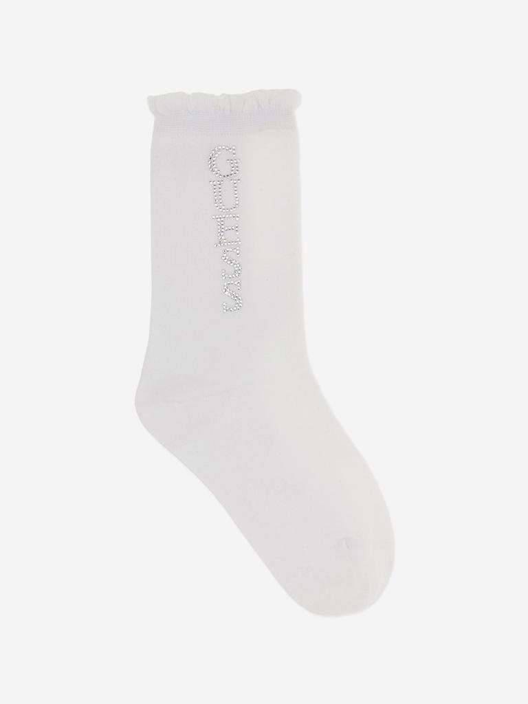 GUESS Guess Girls Logo Socks in White