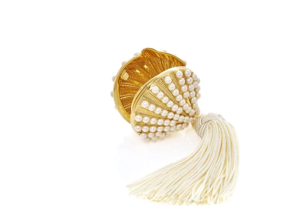 Judith Leiber Shell Pillbox Pearly 3
