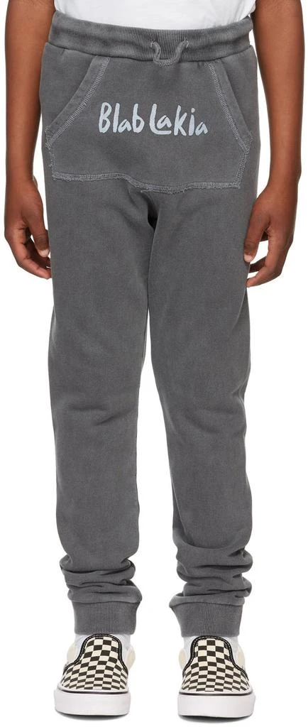 BlabLakia Kids Grey Logo Lounge Pants