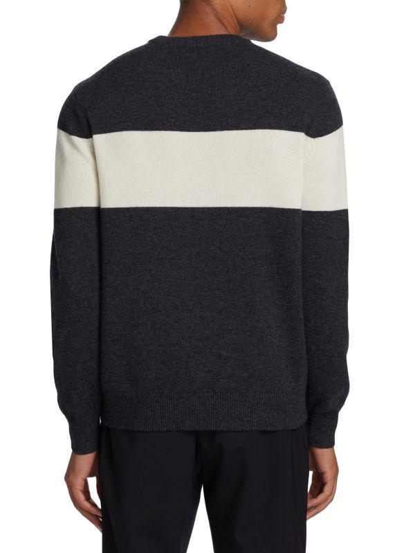 Theory Hilles Striped Wool-Blend Sweater