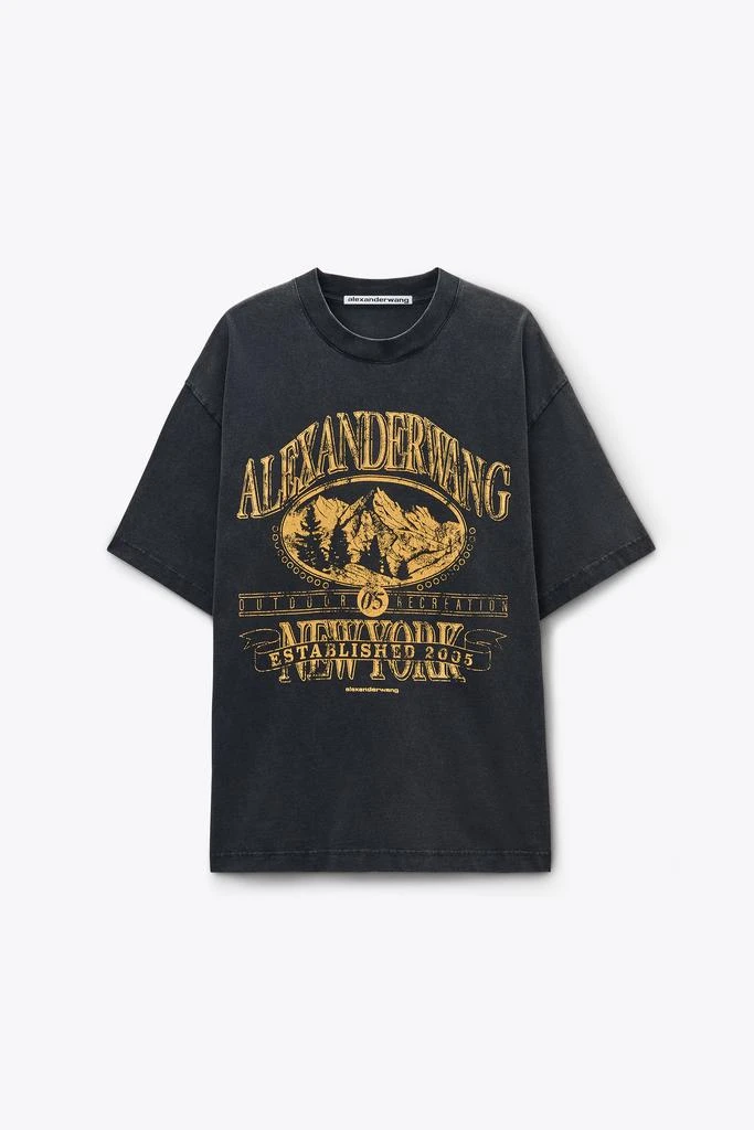 Alexander Wang Black Sunfade-Effect Wash Jersey Tee 2