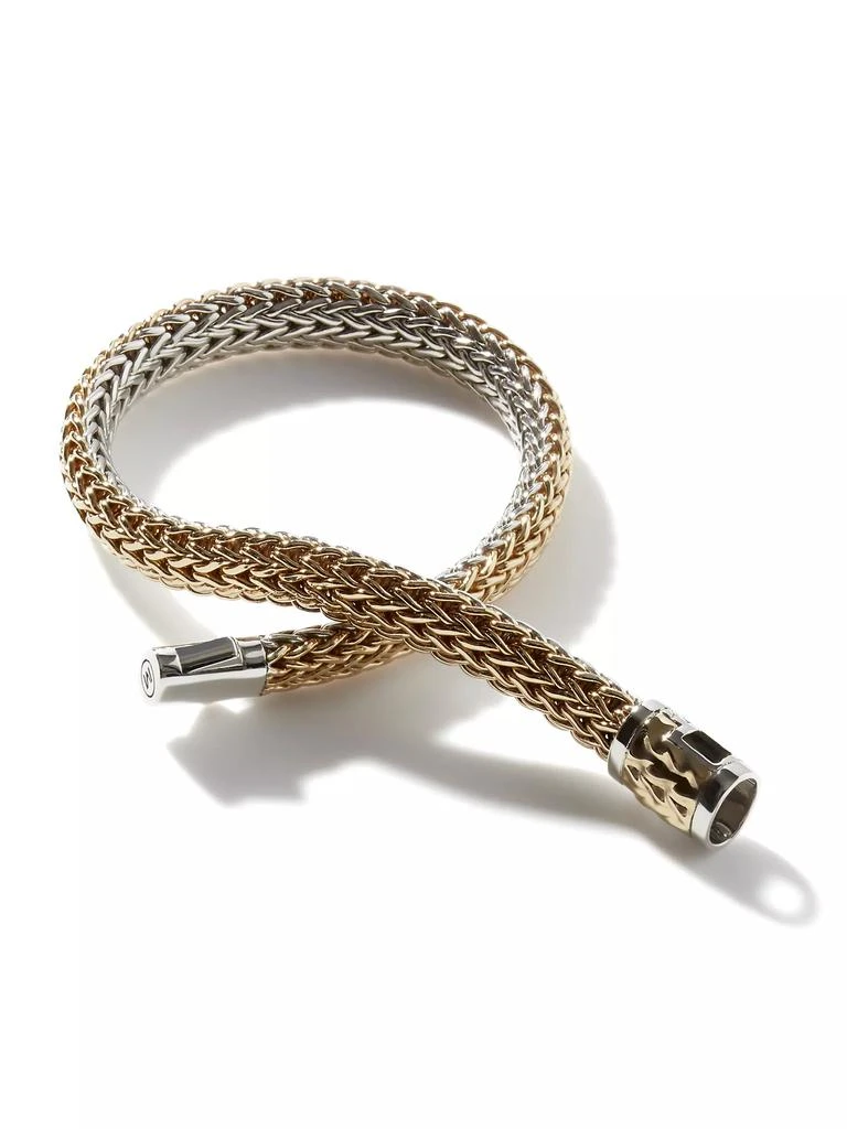 John Hardy Classic Chain 18K Gold & Sterling Silver Reversible Bracelet 6