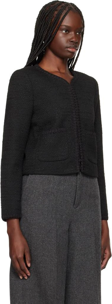 Rag & Bone Black Cheyenne Whipstitch-Trimmed Tweed Lady Jacket 2