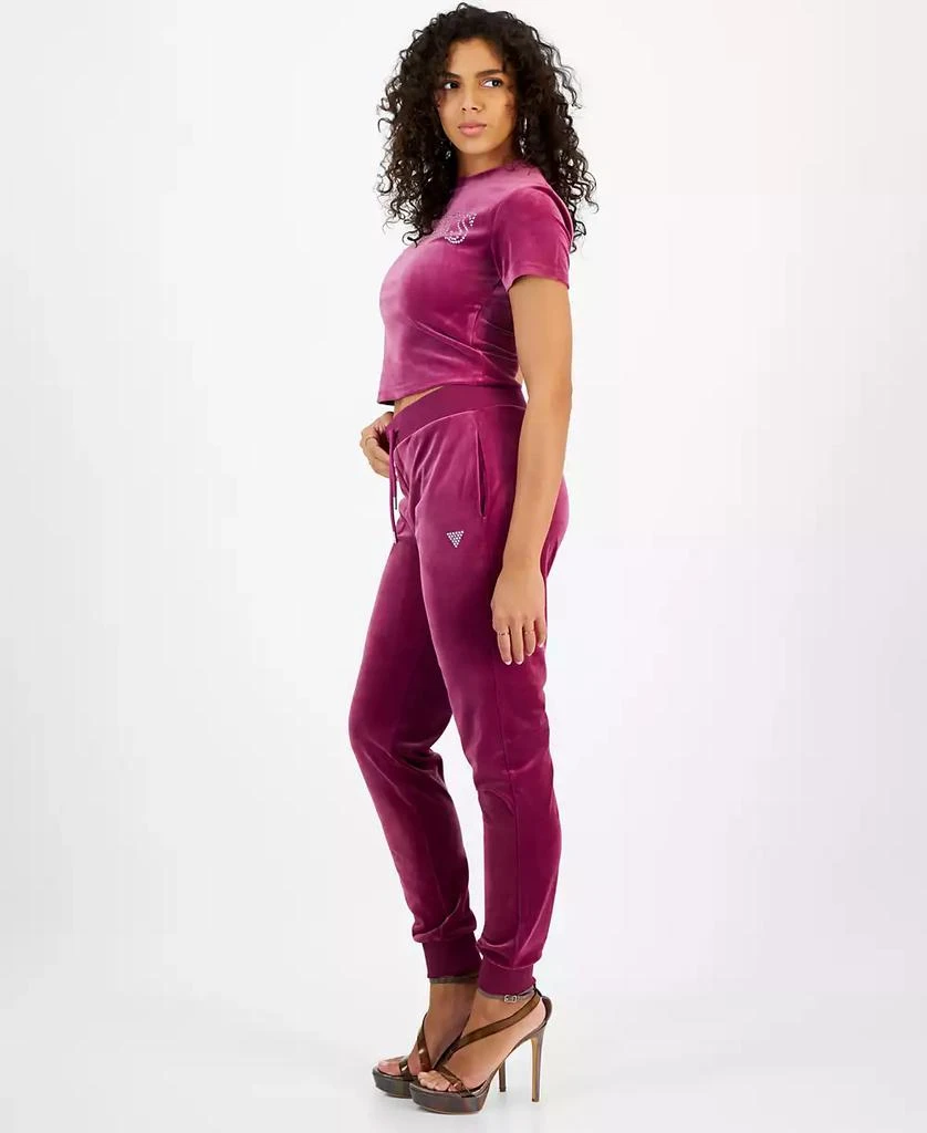 GUESS Women's Couture High-Rise Pull-On Jogger Pants 2
