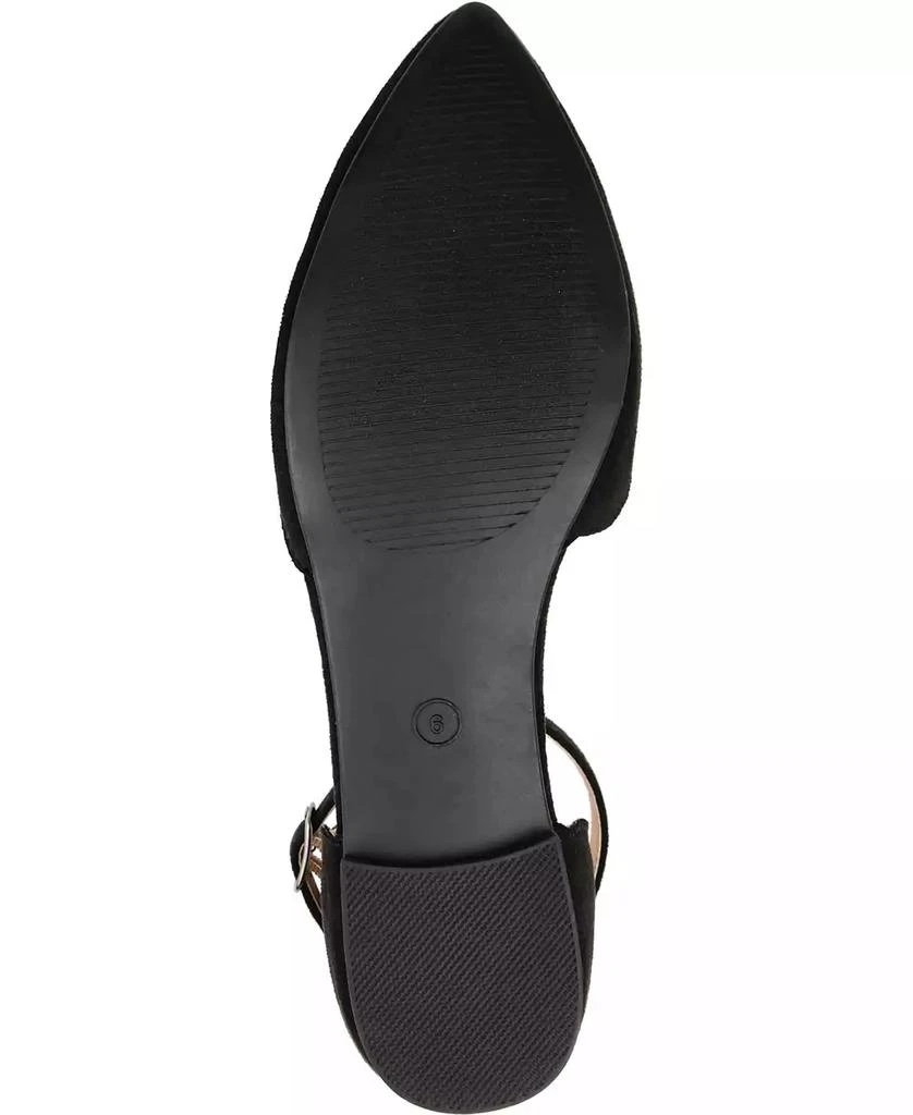 Journee Collection Women's Lana Scalloped Edge Ankle Strap Flats 5