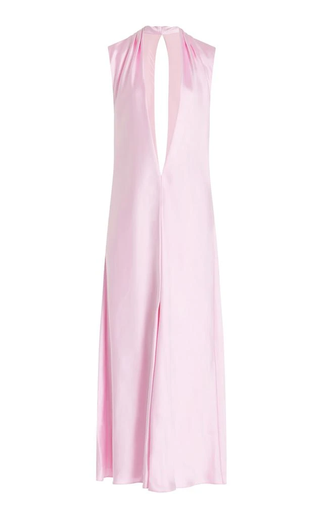 Brandon Maxwell Brandon Maxwell - The Daphne Plunge Caftan Dress - Light Pink - US 2 - Moda Operandi 1