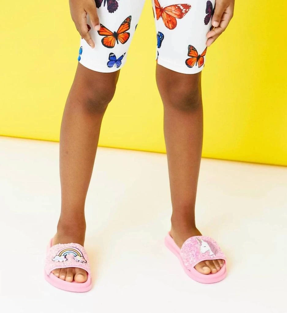 Lola + The Boys Lola + The Boys - Girls Glitter Unicorn Slides 6