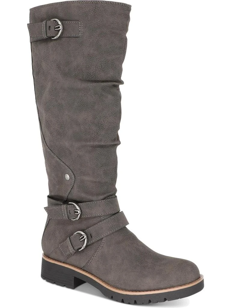 American Rag Brinley Womens Faux Leather Knee-High Motorcycle Boots 1