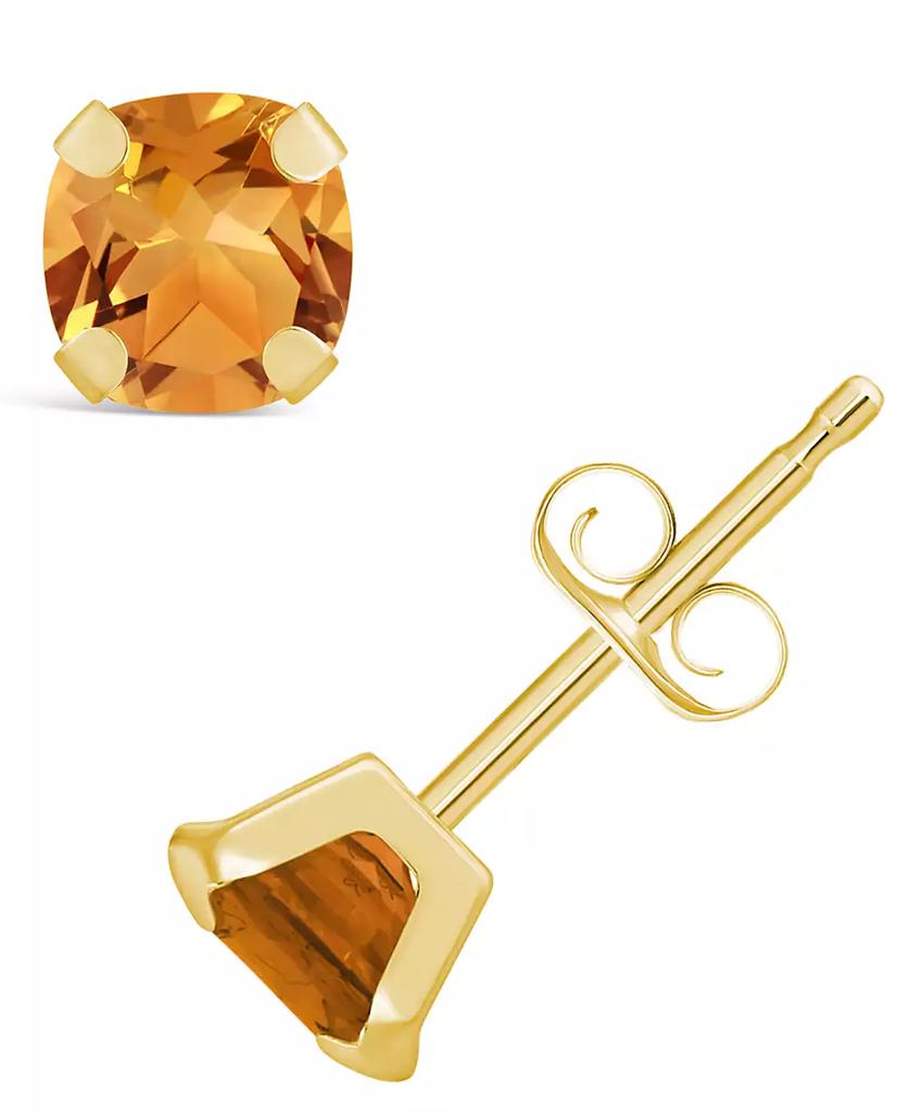 Macy's Gemstone Stud Earrings in 10k Yellow Gold