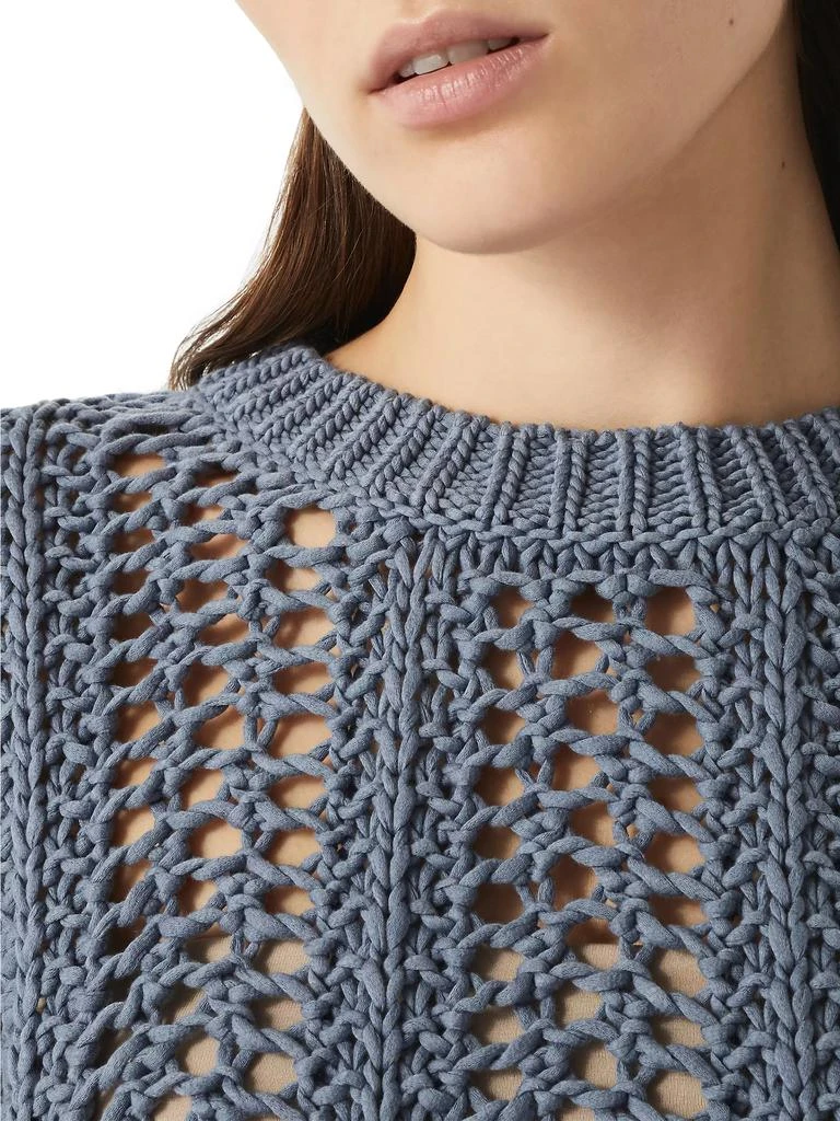 Brunello Cucinelli Cotton Ribbed Net Sweater 4