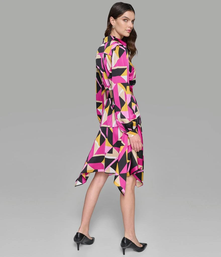 Karl Lagerfeld Paris PRINTED SHIRT DRESS WITH HANKY HEM 2
