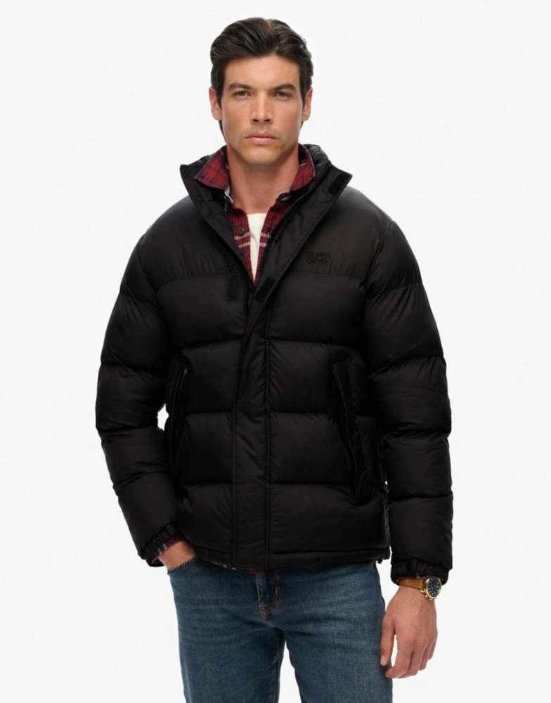 Superdry Superdry Non hooded tech padded jacket in black