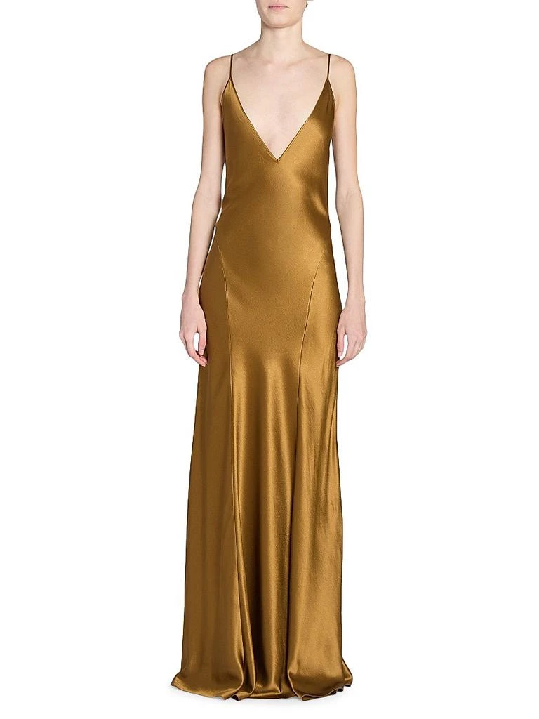 green emerald velvet dress Iconic Fall 1991 Yves Saint Laurent Runway Slinky Gold Lame Dress w Go   Shrimpton Couture