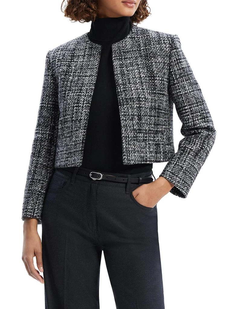 Theory Wool-Blend Tweed Crop Jacket 1