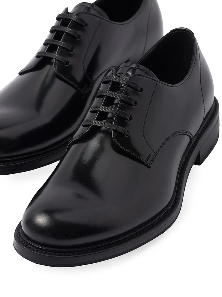 Prada Brushed Leather Lace-Up Shoes 5
