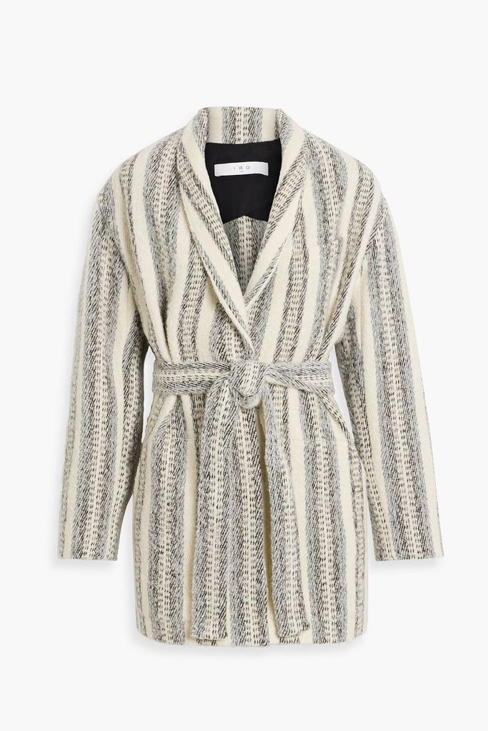 IRO Kiraz striped brushed tweed coat