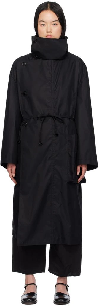 LEMAIRE Black Asymmetrical Coat 1