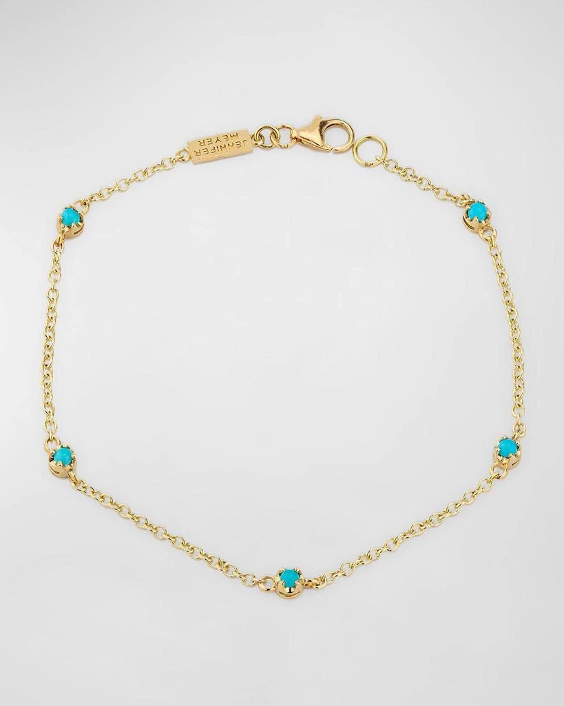 Jennifer Meyer 5 Illusion-Set Turquoise Bracelet
