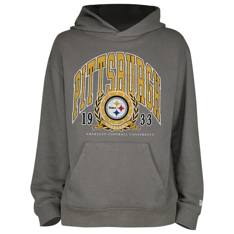 New Era New Era Steelers Fitted Pullover Hoodie - Men's 1