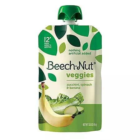 Beech-Nut Beech-Nut Veggies and Fruities Stage 2 Baby Food Pouch, Variety Pack, 3.5 oz., 18 ct. 8