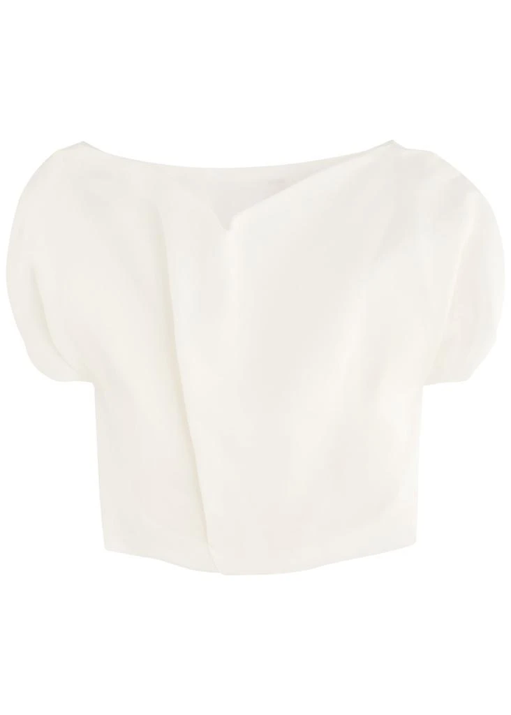 Khaite Niles draped silk top 1