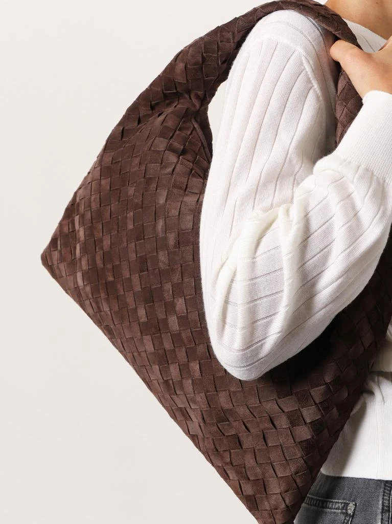 Bottega Veneta Hop Intrecciato suede shoulder bag 2