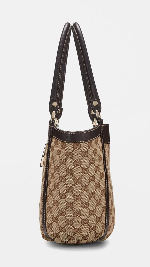 What Goes Around Comes Around Gucci Brown Canvas D-Ring Small Shoulder Bag 2