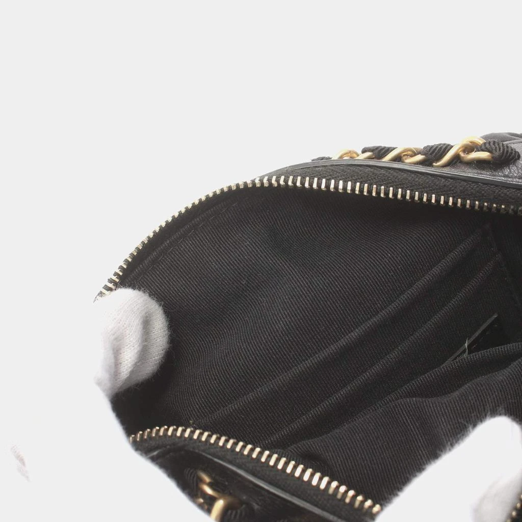 Chanel Chanel Black Nylon with Grosgrain Mini Top Handle Clutch with Chain  4