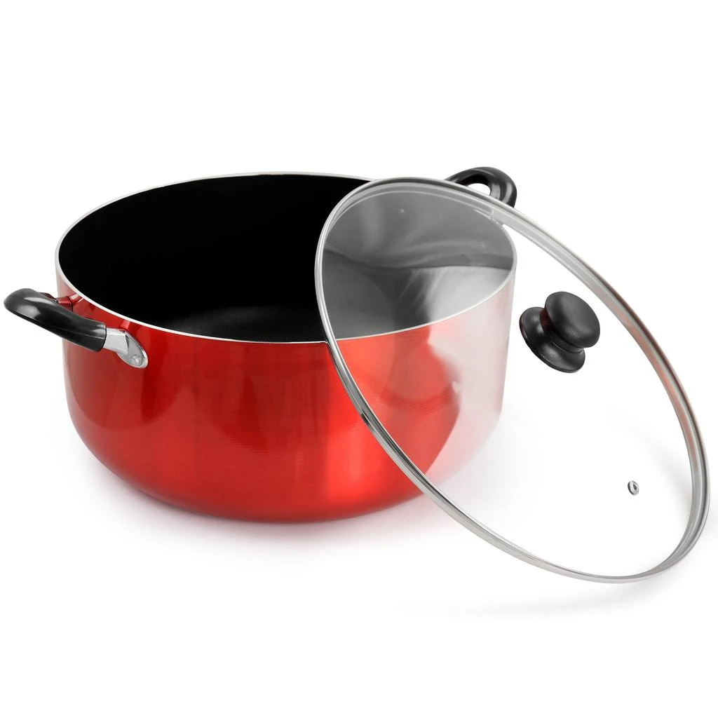 BETTER CHEF 18 Quart Heavy Gauge Aluminum Dutch Oven in Red 2