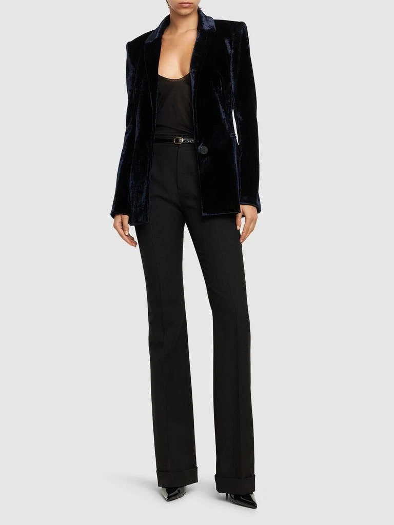 GALVAN Bonded Velvet Sculpted Blazer 1