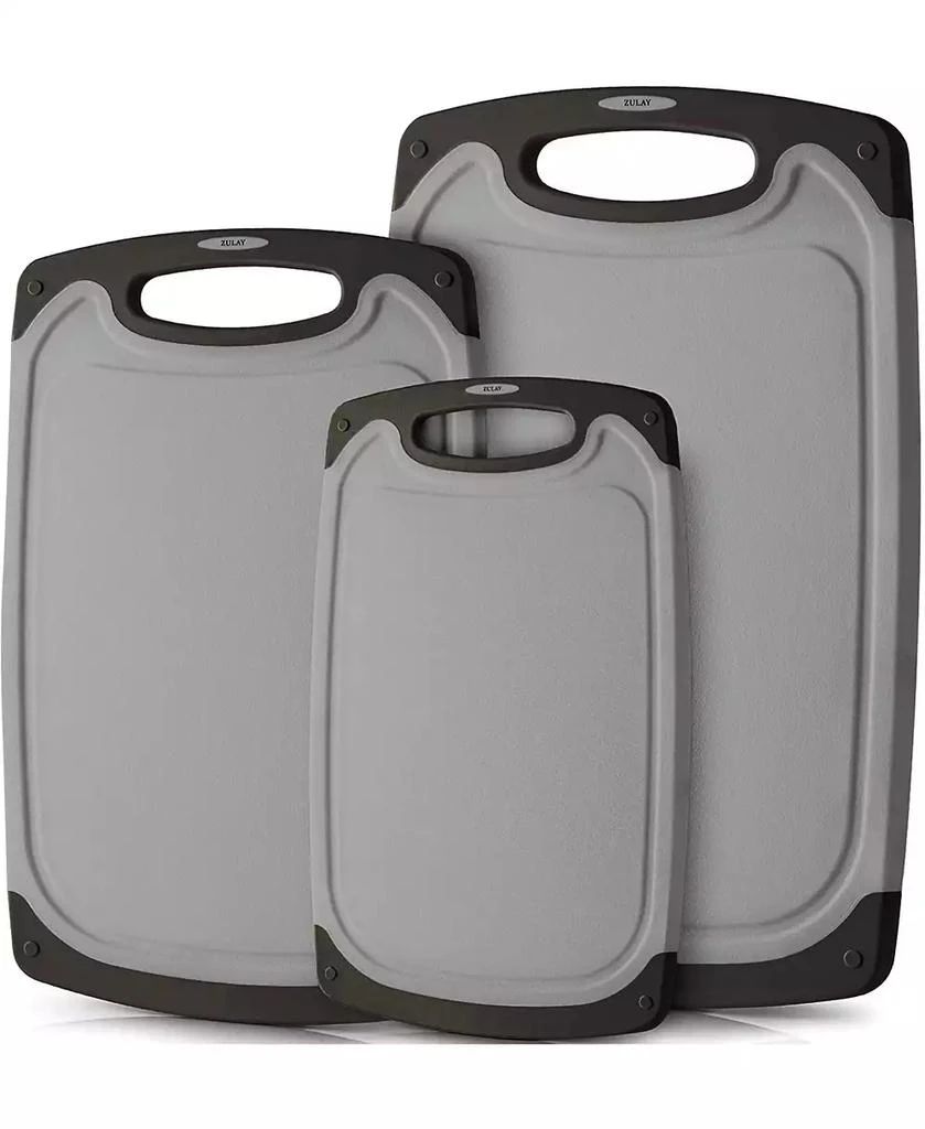 Zulay Kitchen 3 Piece Set Non-Slip Kitchen Cutting Boards with Juice Groove – Cutting Board Set