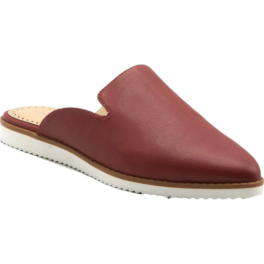 Adrienne Vittadini Lou Womens Faux Leather Slip On Smoking Loafers 1