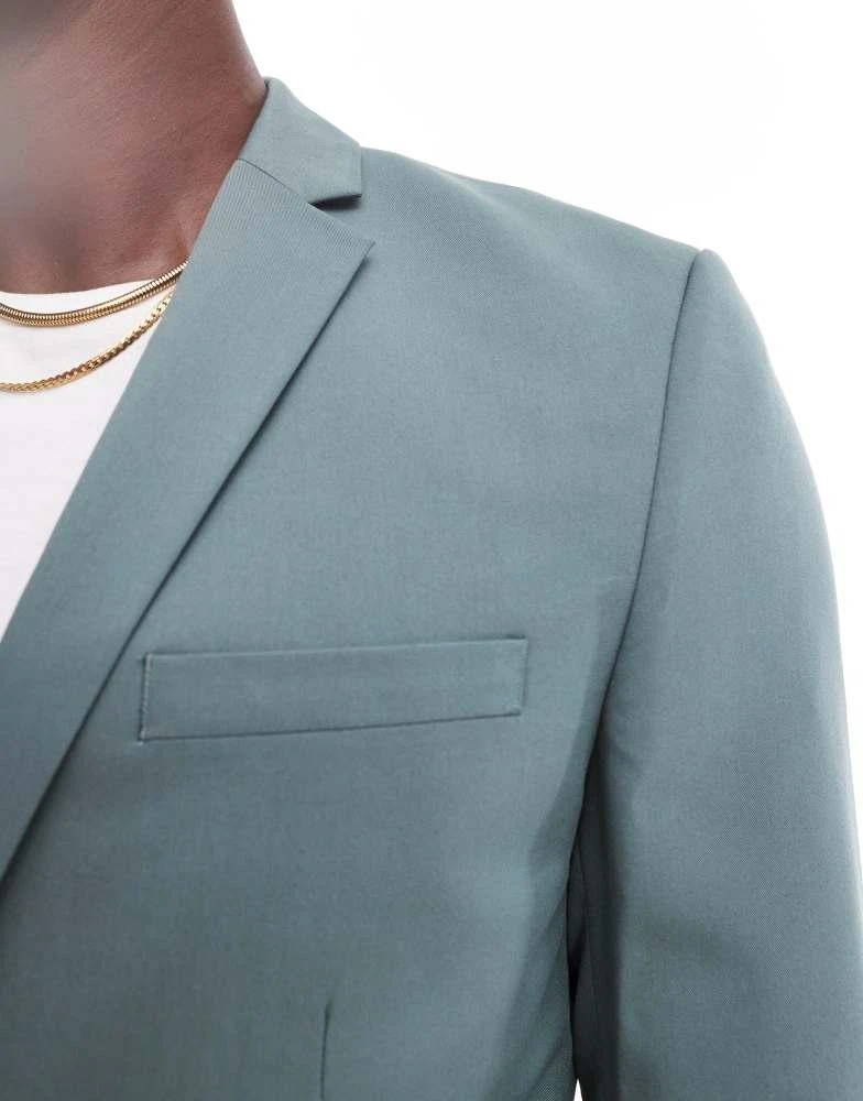 Jack & Jones Jack & Jones slim fit suit jacket in sage green 2