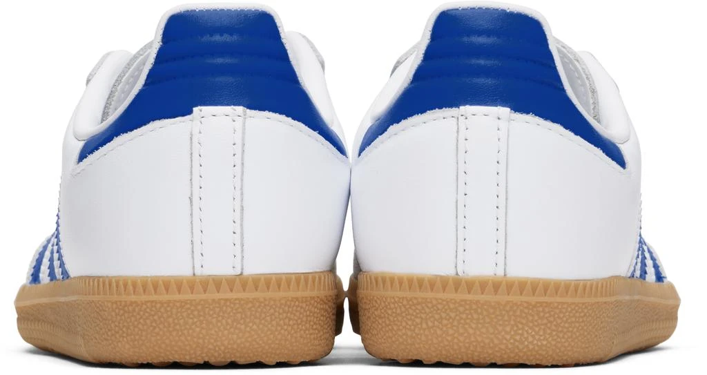 Adidas Big Kids White & Blue Samba OG Sneakers 2