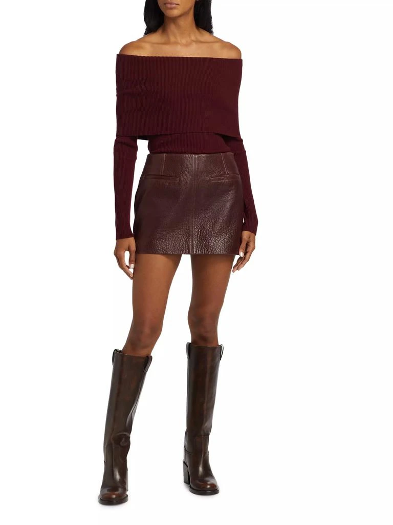 A.L.C. Evelyn Wool-Blend Off-The-Shoulder Sweater 2