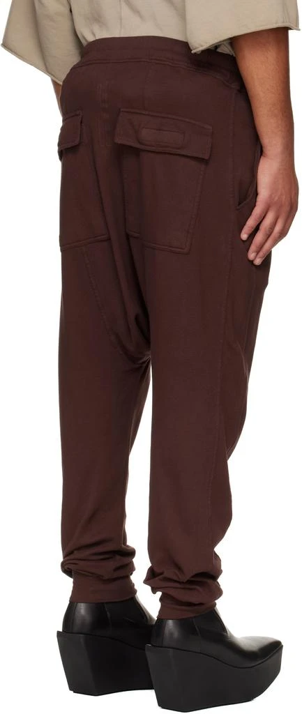 Rick Owens Burgundy Concordians Drawstring Sweatpants 3
