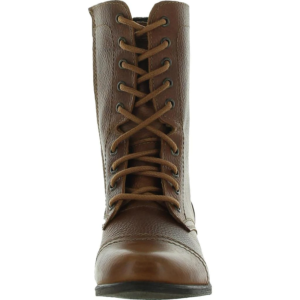 Steve Madden Troopa Womens Leather Lace Up Combat Boots 3