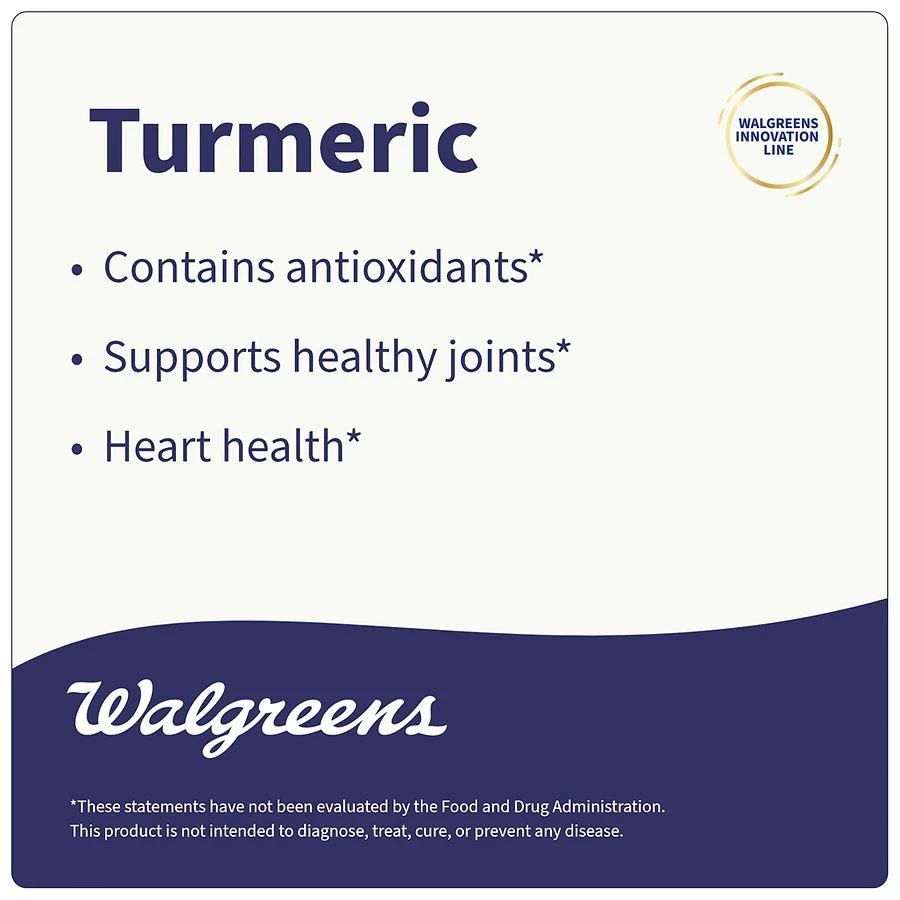 Walgreens Turmeric 500 mg per Serving Capsules (120 days) 6
