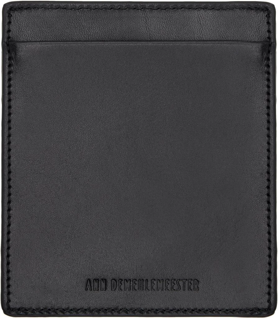 ANN DEMEULEMEESTER Black Squared Card Holder 1
