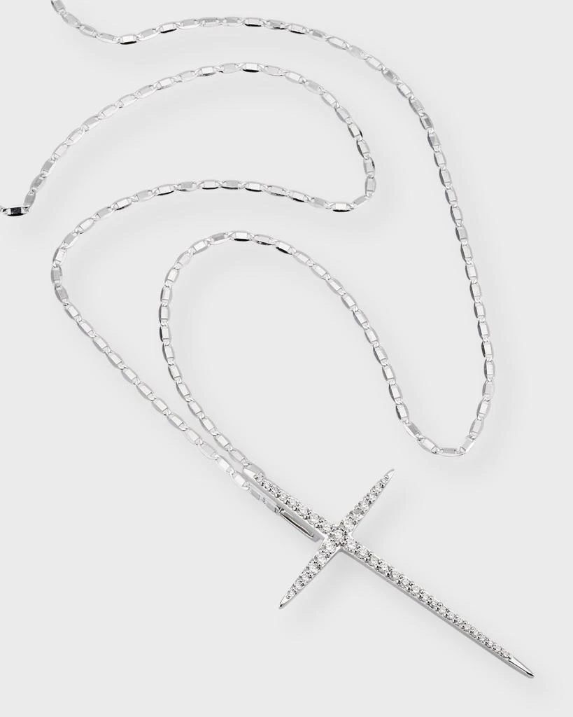 LANA 14K Gold Flawless Skinny Pointed Cross Pendant Necklace 3