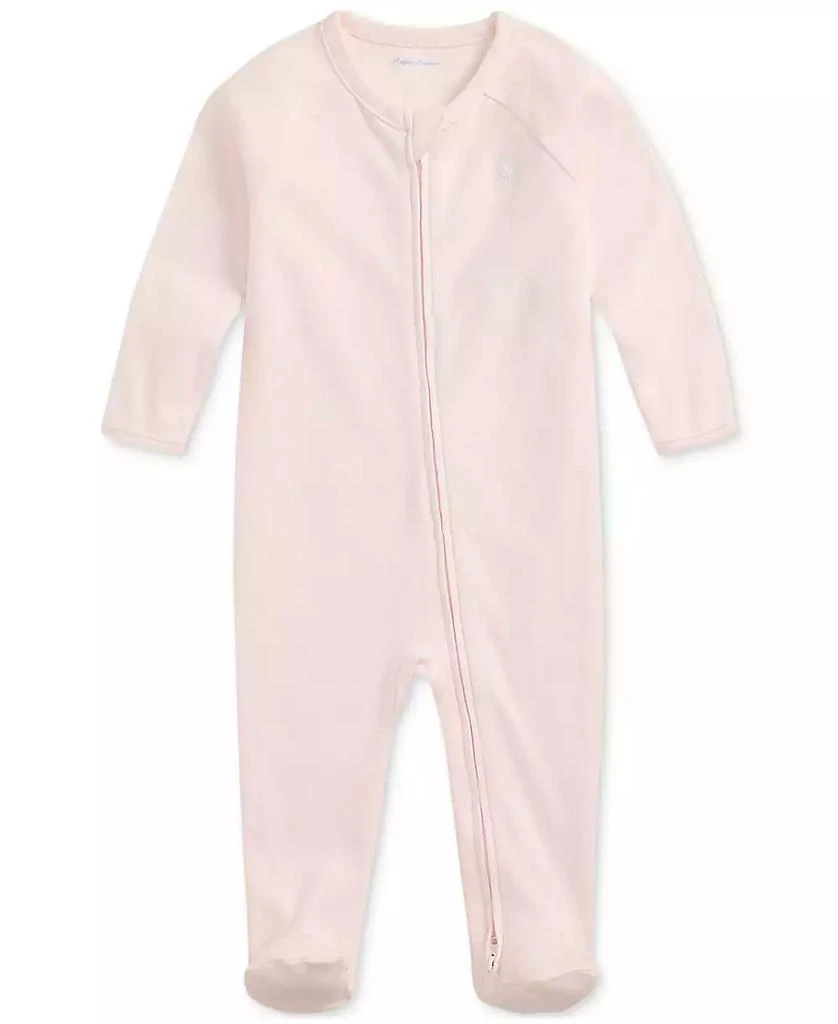 Ralph Lauren Baby Cotton Embroidered Pony Coverall
